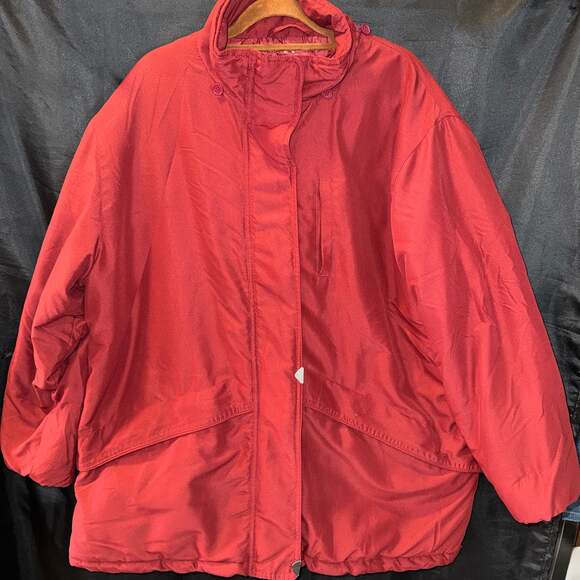 Vintage Bogner Puffer Jacket Sz 44 Large Ski Puffer Made In USA Red 80s Bright - Picture 4 of 5